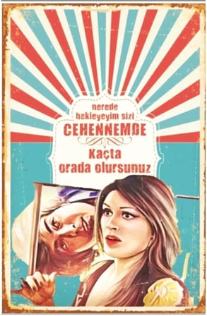 Kuşe Kağıt Duvar Posteri Nerede Bekleyeyim Sizi Retro Vintage Drtr0096