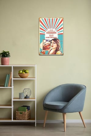 Kuşe Kağıt Duvar Posteri Nerede Bekleyeyim Sizi Retro Vintage Drtr0096