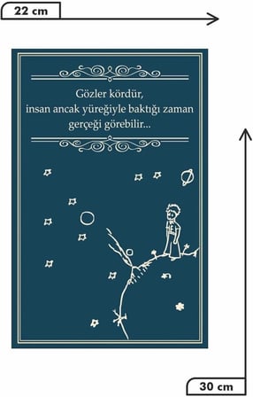 Kuşe Kağıt Duvar Posteri Gözler Kördür Insan Ancak Yüreğiyle Retro Vintage Drtr0048