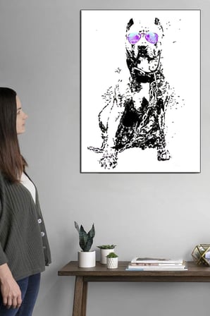 Koruma Polis köpeği Özel Tasarım Kanvas Tablo. Diğer Temalar: Manzara At Aslan Kartal Soyut Klasik Retro Cover Spiritüel Atatürk Osmanlı Türk Dünyası Dekoratif Duvar Panoları (50x35)