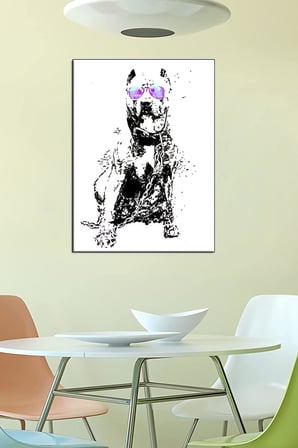 Koruma Polis köpeği Özel Tasarım Kanvas Tablo. Diğer Temalar: Manzara At Aslan Kartal Soyut Klasik Retro Cover Spiritüel Atatürk Osmanlı Türk Dünyası Dekoratif Duvar Panoları (50x35)