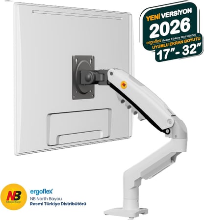 North Bayou NB F80 Profesyonel 17-32 Inch Monitör Standı 2026 Versiyon (Beyaz)