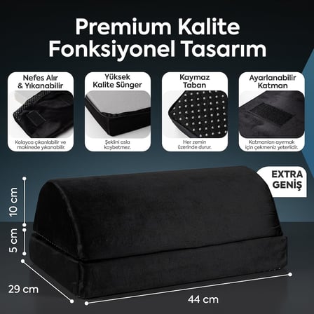 Ergonomik Ayak Yastığı Desteği – Sünger Ayak Dinlendirme için Yastık, Ofis ve Ev Kullanımı İçin Rahatlatıcı Ayak Uzatma Destek Pedi, Uzun Süre Oturanlar İçin Konforlu Ayak Destek Minderi