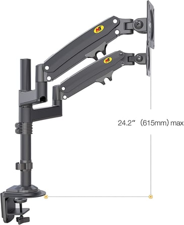 North Bayou NB H180 Ergonomic Profosyonel 17-35 inch Monitör Standı 2026 Versiyon (Matte Charcoal)