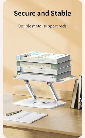Tablet ve Kitap Okuma Standı – 360° Döner Ayarlanabilir Katlanabilir Masaüstü Tutucu, Ergonomik Tasarım, Sağlam Alüminyum Alaşım, Ev ve Ofis Kullanımı İçin Evrensel Tablet Desteği | L111