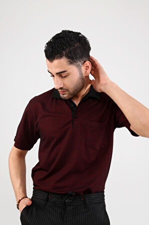 Guild 8002 Regular Fit Cepli Bordo T-Shirt