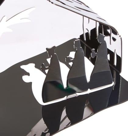 BM09 Bark Crib beşik, paslanmaz çelik 18/10, altın çelik