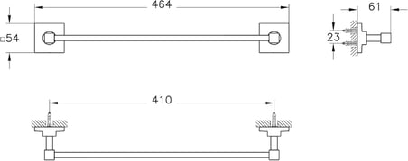 Root A44809 Havluluk, Krom, 40 cm