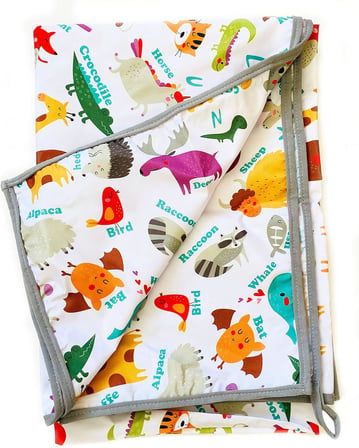 Zoo Su Geçirmez Yer/Masa Örtüsü, 145x300cm, Dikdörtgen,%100 Polyester, Aktivite, Yemek ve Oyun İçin, Doğa Dostu ve Çevreci