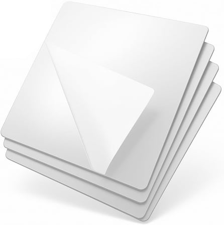 4 Adet Kendinden Yapışkanlı Pleksi Ayna Levha, Kırılmaz Akrilik Duvar Aynası, Dekoratif ve Modern Yapıştırmalı Panel, Hafif Parlak Pleksi Duvar Dekoru, Ev ve Ofis (4, Silver, 15x15)