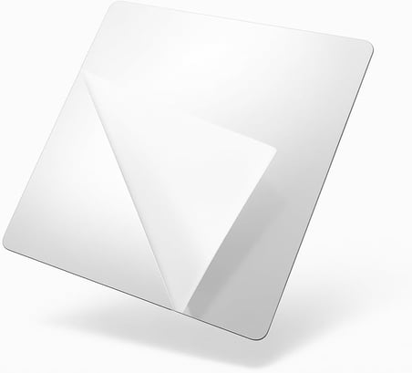 4 Adet Kendinden Yapışkanlı Pleksi Ayna Levha, Kırılmaz Akrilik Duvar Aynası, Dekoratif ve Modern Yapıştırmalı Panel, Hafif Parlak Pleksi Duvar Dekoru, Ev ve Ofis (4, Silver, 15x15)