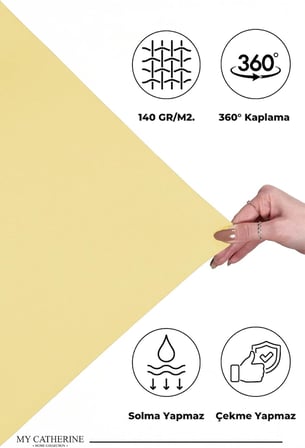 Lastikli & Hipoalerjenik Çarşaf%100 Pamuk Penye Kumaş Çift Kişilik 200x200 Lemon, LUXCARSAF