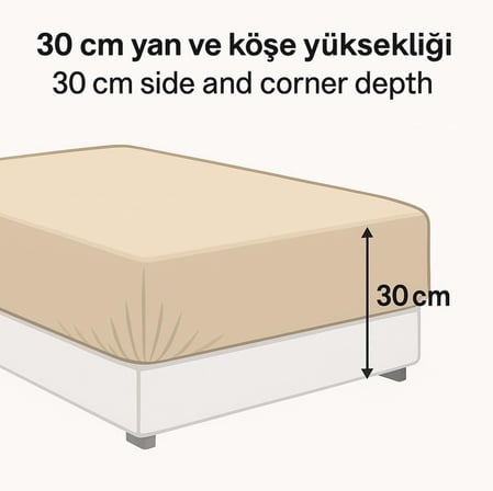Çift Kişilik Desenli Lastikli Çarşaf Seti 160X200 Cm + 2 Adet Yastık Kılıfı 50X70 Kahve, stiltciftdn