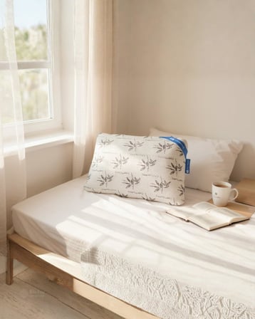 Bamboo Visco Yastık 60x40/15 cm, Orta Sertlik, Dikdörtgen, Yastık - Minimalist, Sıcaklık Kontrolü, Pamuklu, Çok Pozisyonlu Uyuyanlar İçin, Uykucu Comfort