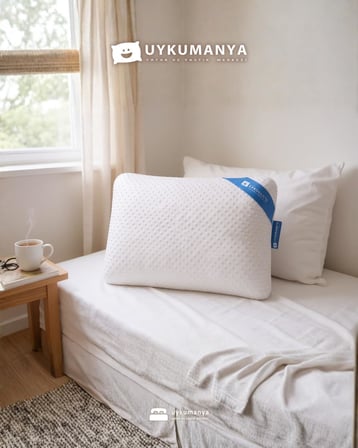 Uykucu Comfort Series Pamuk Beyaz Visco Yastık 60x40/14 cm (PILLOW)