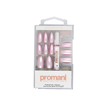 Promani PR-5653 İnci Pembe Takma Tırnak Seti