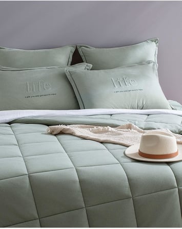 Bobigny Tek Kişilik Supersoft Comforter Set, Mint Yeşili, 160 x 220