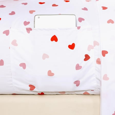 En Yumuşak ve En Rahat 6 Parça Çarşaf Seti - 1500 Premium Otel Kalitesinde Mikrofiber - Derin Cepli, Kırışıklığa Dayanıklı 6 Parça Kalp Desenli Çarşaf Seti, Tam, Valentina