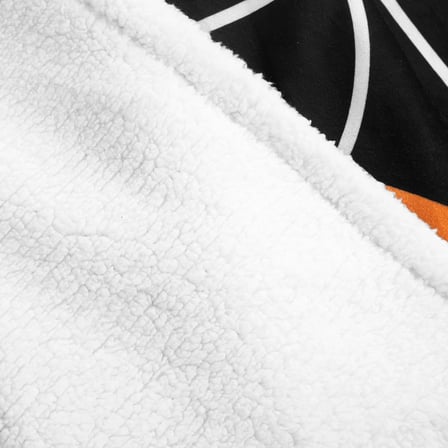 Basketbol Oyunu Sherpa Battaniye, 152,4 cm x 127 cm, Siyah ve Turuncu