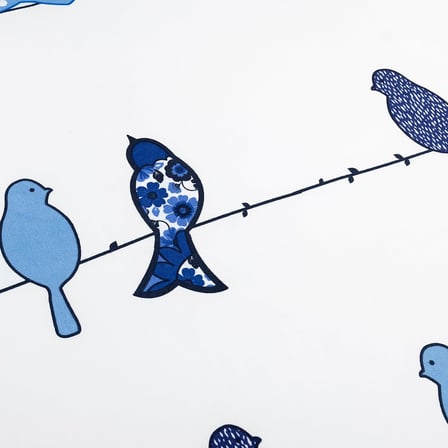 Rowley Birds Yumuşak Çarşaf 6 Parça Set, Kraliçe, Lacivert