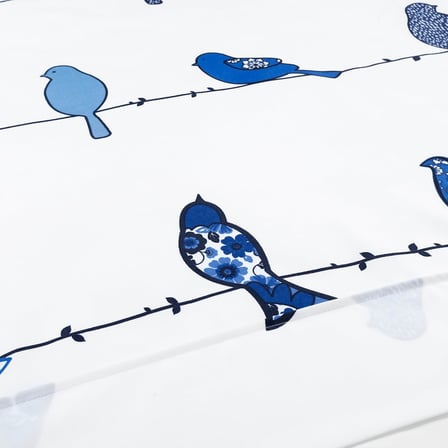 Rowley Birds Yumuşak Çarşaf 6 Parça Set, Kraliçe, Lacivert