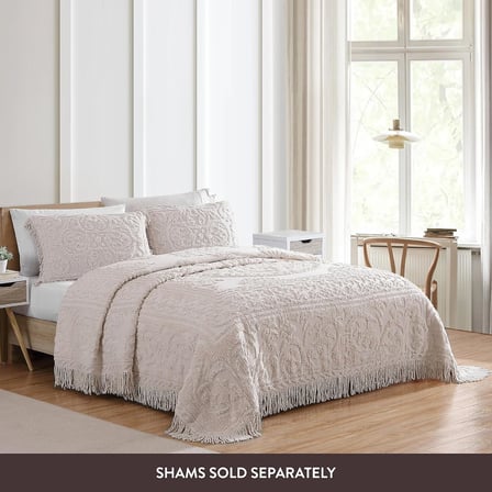 Madalyon Şönil Yatak Örtüsü, Queen Size, Blush