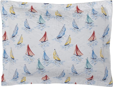 Ahoy Quilt Set, King, Blue Multi
