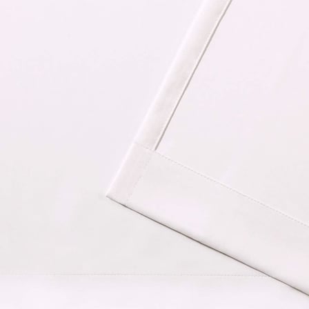 Özel Ev Saten Fitilli Dokuma Oda Karartma Gromet Üst Perde Paneli Çifti, 132 cm x 213 cm, Vanilya