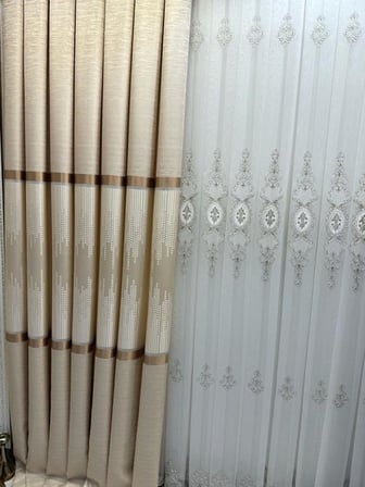 Amasra Ft614164 V-101 Krem 1/3 Sık Pileli Fon Perde Apm