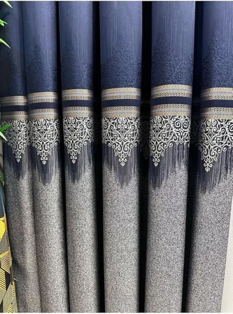 Titus Fj632145 V-530 Lacivert 1/3 Sık Pileli Fon Perde Apm