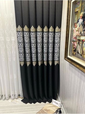 Fj631749 V-924 Arora Siyah 1/3 Sık Pileli Fon Perde Apm
