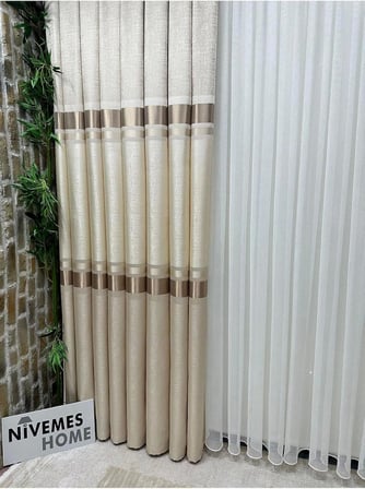 Hayal Life Simena V-115 1/3 Sık Pileli Fon Perde Apm