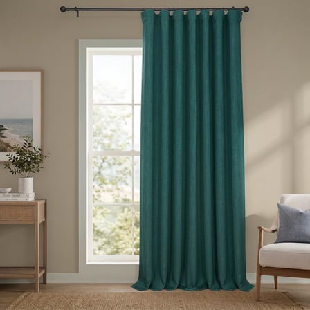 Oturma Odası için Ekstra Geniş Oda Karartma Perdeleri 100 X 96 Suni Keten, BOCH-LN18523-96-DW (1 Panel) Arduvaz Camgöbeği
