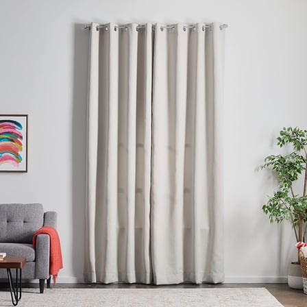 %85 Karartma Perdesi 2 Panelli Set; Beyaz Perdeler 250 cm Uzunluk; Isı Yalıtımlı, Gürültü Azaltıcı
