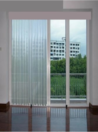 Evdepo Home Kırık Beyaz Kullanıma Hazır Seyrek Pileli Vual Çizgili Tül Perde 280 x 270 cm
