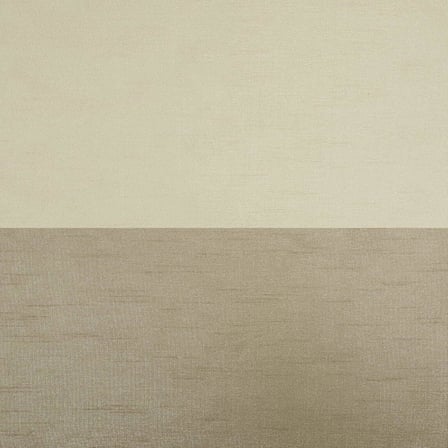 Curtains Chateau Çizgili Suni İpek Halkalı Üst Perde Panel Çifti, 54x84, Beyaz/Kum