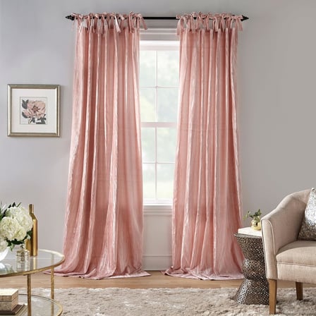 Elrene Home Fashions Korena perde katlamalı kadife, rustik tarz, oturma odası veya yatak odası için, 127,8 x 244,9 cm, allık, 1 perde