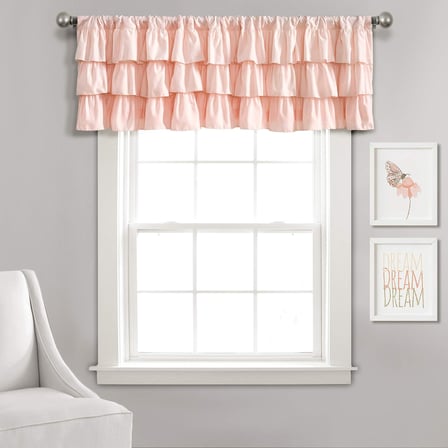 Blush Belle Valance Shabby Chic Style Single Curtain, 18" x 84