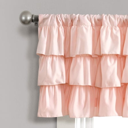 Blush Belle Valance Shabby Chic Style Single Curtain, 18" x 84