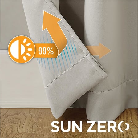 Soho 2'li paket Karartma Enerji Verimli Gromet Perde Panel Çifti, 137,16 cm x 213,36 cm, İnci