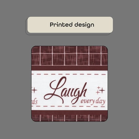 Home Furnishings Live, Love, Laugh - Baskılı Kat & Kısa Perde Seti - 58x36 - Bordo