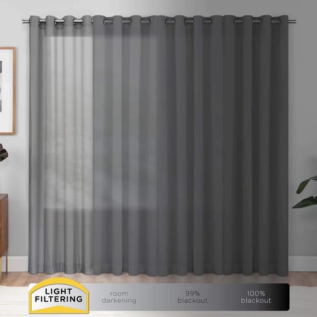 Paar, Cadenza Mikrofaser Fenster Panel (Set von 2), blaugrün, 84"