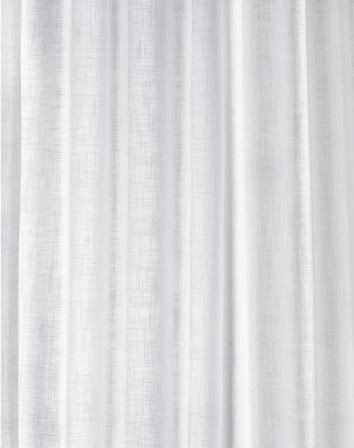 Yatak Odası için Yarı Şeffaf Suni Keten Perdeler 96" Uzun Işık Filtreleme Oturma Odası Pencere Perdesi (1 Panel), 50G x 96L, Pirinç Beyazı