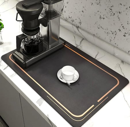 Lavabo Emici Paspas: Su Geçirmez Kalınlaştırılmış Drenaj Pedi, Mutfak Lavabosu ve Bulaşıklık İçin