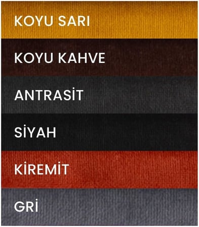 Fabric Design Kadife Dokulu Modern Antrasit Runner