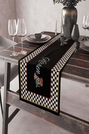 40X140Cm Dokuma Leke Tutmaz Premium Tay Tüyü Kumaş Masa Örtüsü Kitchen Mutfak Runner Rnr435