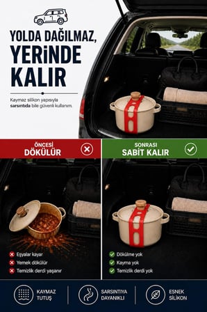 4'lü Silikon Tencere Kapağı Tutucu | Silikon Kapak Sabitleyici Lastik-Kırmızı