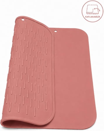 %100 Silikon Bulaşık Kurutma Matı,Pvc ve Plastik İçermez,Bulaşık Altlığı,Bulaşık Kurutmalığı-Mocha
