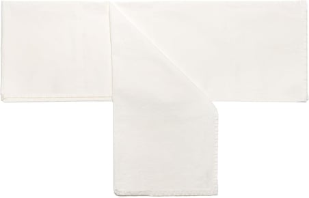 Taşlanmış Ekru Denim Pamuk Runner