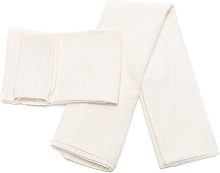 Taşlanmış Ekru Denim Pamuk Runner